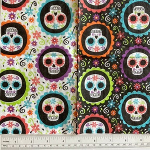 3 Decoupage Getränkeservietten - Día De Los Muertos Day of the Dead Calavera Sugar Skulls Mustache, 10" x 10"