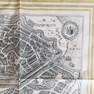 3 Decoupage Vintage Wida Schweizer Bern Servietten, Karte Alt Hamburg Deutschland, 13 "x 13" entfaltet