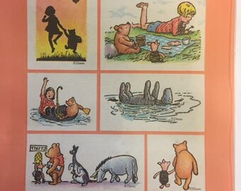 New All Night Media Classic Winnie-The-Pooh 6 Rubber Stamp Set WORLD OF POOH unused