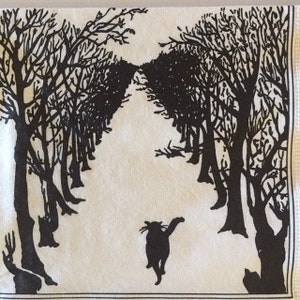 3 Authentic Vintage Beverage Decoupage Napkins - Rudyard Kipling The Cat That Walked By Himself, Metropolitan Museum of Art, 10&quot; x 10&quot;