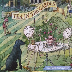 3 Decoupage Napkins - Emma Bridgewater Tea English Garden Black Labrador Dog 13" x 13" unfolded