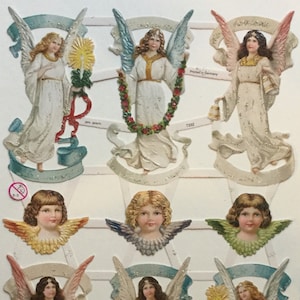 SCRAP RELIEFS Christmas Angels (1 hoja) #7332 Troqueles en relieve - Ernst Freihoff GmbH Hecho en Alemania