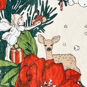 3 Decoupage Luncheon Servietten, Weihnachten Finnland Märchen Kinder Feen Elfen, 33cm x 33cm ungefaltet