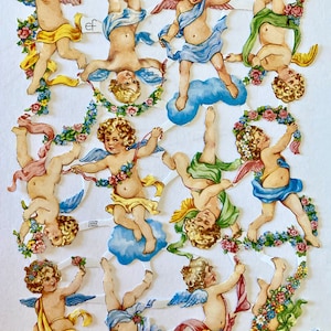 SCRAP RELIEFS 12 Cupidos (1 folha) #7146 - Cortes em relevo - Fabricado na Alemanha
