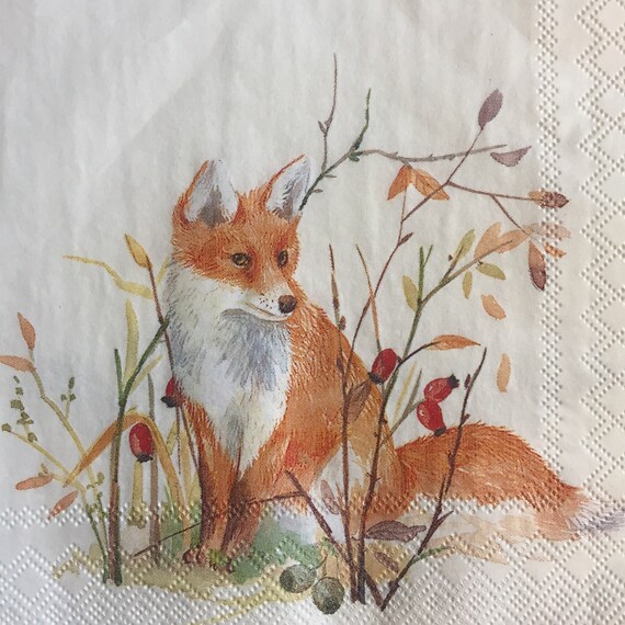 Papel Servilletas Para Decoupage//3ply//Erizo //// Decorativo Papel//elaboración de tarjetas x 2