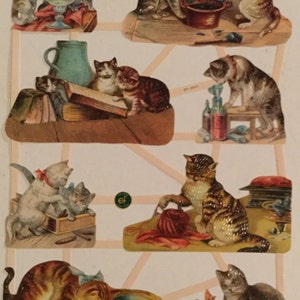 SCRAP RELIEFS CAT Playful (1 folha) #7340- Cortes em relevo - Fabricado na Alemanha
