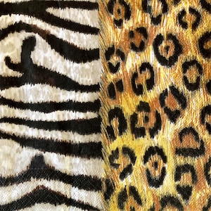 3 Decoupage Servietten, Zebra Leopard Pelz Design 13"x 13" aufgeklappt