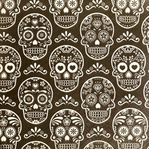 3 Decoupage Getränkeservietten - Día De Los Muertos Day of the Dead Skulls, 22x24 cm