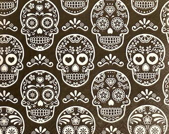 3 serwetki do napojów do decoupage - Día De Los Muertos Czaszki Dnia Zmarłych, 10" x 10" po rozłożeniu