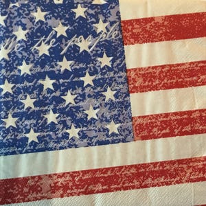 3 Decoupage Getränkeservietten, USA Flagge Amerikanische Verfassung, 10" x 10" Unfolded