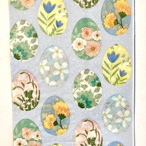 3 Decoupage Hostess Servetten, Paaseieren, 13"x 16" Uitgevouwen