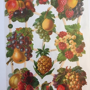 SCRAP RELIEFS Fruit Displays (1 hoja) #7375 - Troquelados en relieve - Made in Germany