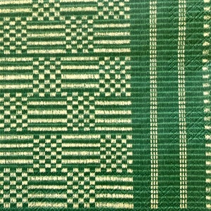 3 Getränke Servietten Decoupage - Dunkelgrün Nigerian African Akwete Textile Weft-Float Design, Metropolitan Museum of Art, 10 "x 10" ungefaltet