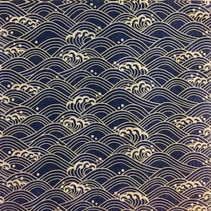3 tovaglioli per decoupage - Motivo onde oceano blu 13" x 13" non piegati