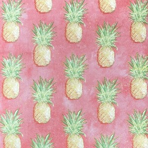 3 Decoupage Beverage Napkins, Pineapple Collage, 10&quot; x 10&quot; unfolded