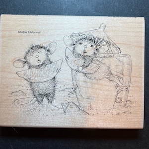 NIEUWE Stampendous House Mouse Mudpie Maxwell HMR119 Citroenzuur, 4 "x 5", 1999