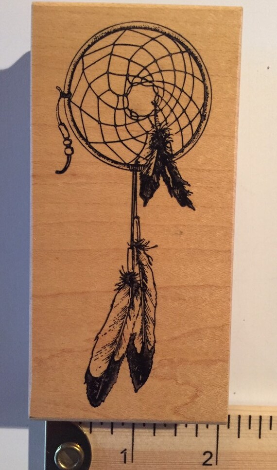 Dream Catcher Wood Mounted Rubber Stamp 