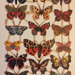 18 Mariposas Polillas RELIEVES DE CHATARRA (1 hoja) #7221 - Troqueles en relieve - Hecho en Alemania