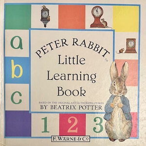 Pequeño libro de aprendizaje de Peter Rabbit, tapa dura, vintage, 2001, usado