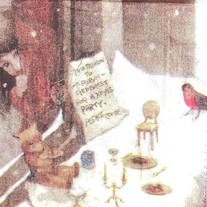 3 Decoupage Getränke Servietten, Weihnachtstee Party Einladung V & A Museum, 10 "x 10" ungefaltet