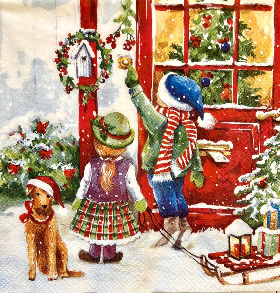 Tovaglol Per Decoupage / Can Nel Cortle Nvernale / Tovaglol - Foto 4