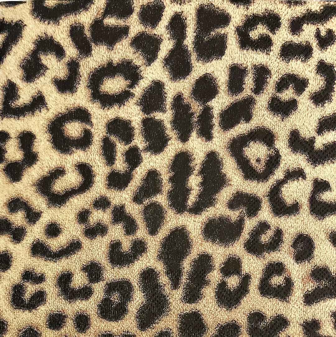 3 Decoupage Napkins Wildlife Big Cat Fur Pattern 13 X Etsy