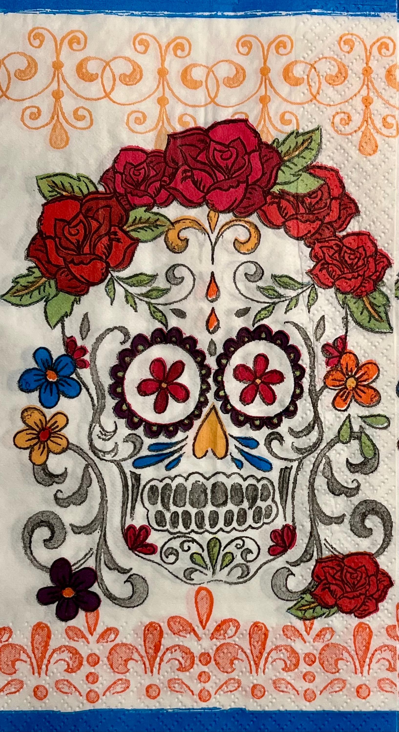 3 Decoupage Hostess Napkins - Día De Los Muertos Day of the Dead ...