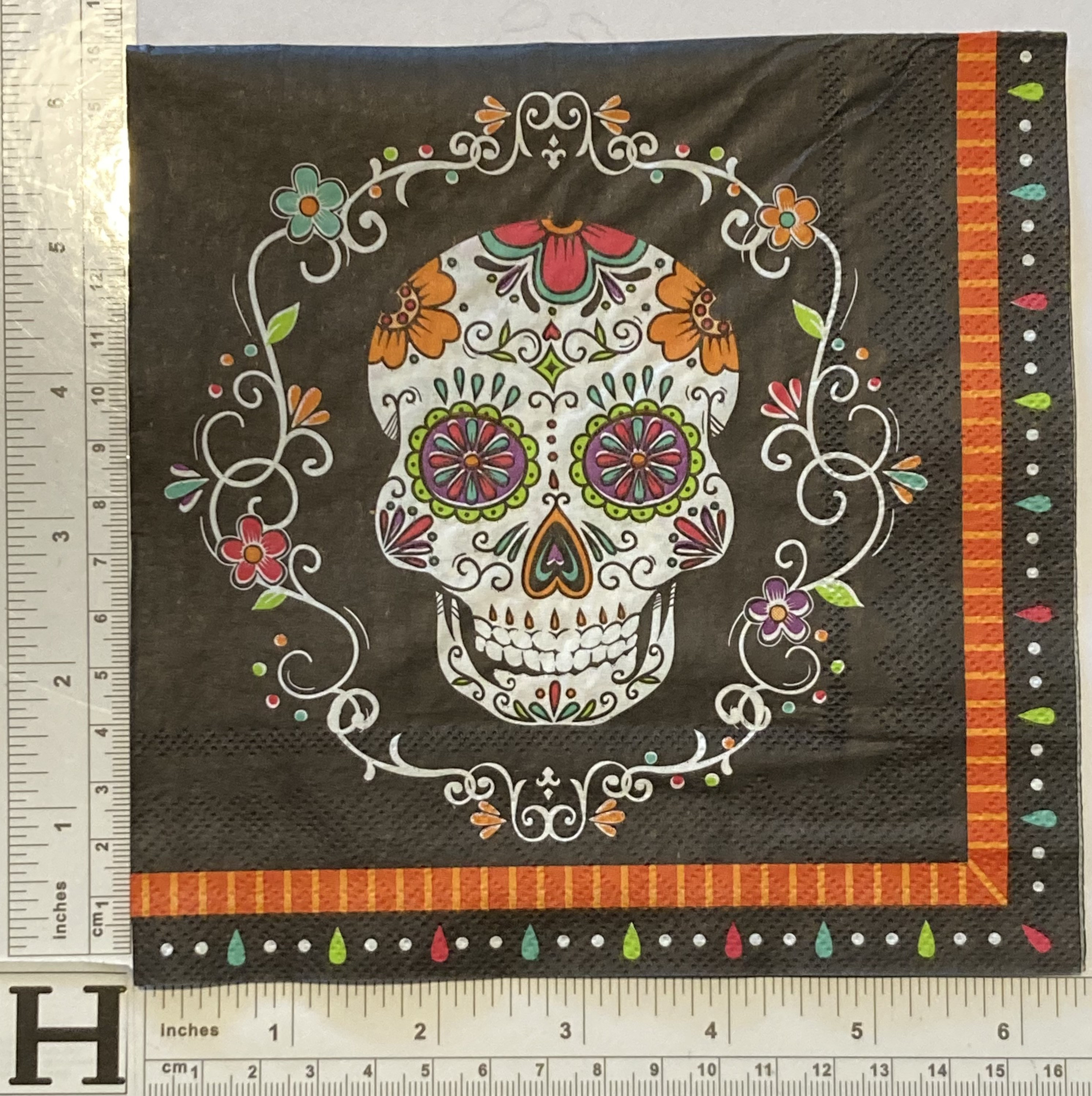 3 Decoupage Napkins - Four Día De Los Muertos Day of the Dead Calavera ...