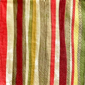 3 serwetki do napojów decoupage, wzór tekstylny Autumn Serape 10" x 10" rozłożone
