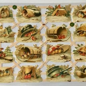 SCRAP RELIEFS 16 Winter Birds (1 hoja) #7341- Troquelados en relieve - Ernst Freihoff GmbH Made in Germany