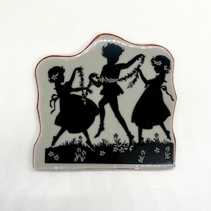 Unmounted Hero Arts Cling Rubber Stamp Children Dancing With Flowers CG266, 3.5" X 3.5"