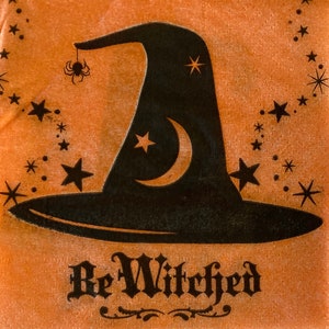 3 Decoupage Beverage Napkins, Halloween Fun Bewitched, 10&quot; x 10&quot; Unfolded