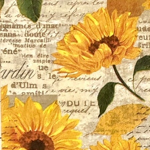 3 Servietten Servietten, Collage Soft Sonnenblumen, 40 x 33 cm Entfaltet