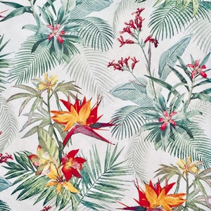 3 Decoupage Napkins, Tropical Leaves Bird of Paradise Tropicana, 13&quot; x 13&quot; unfolded