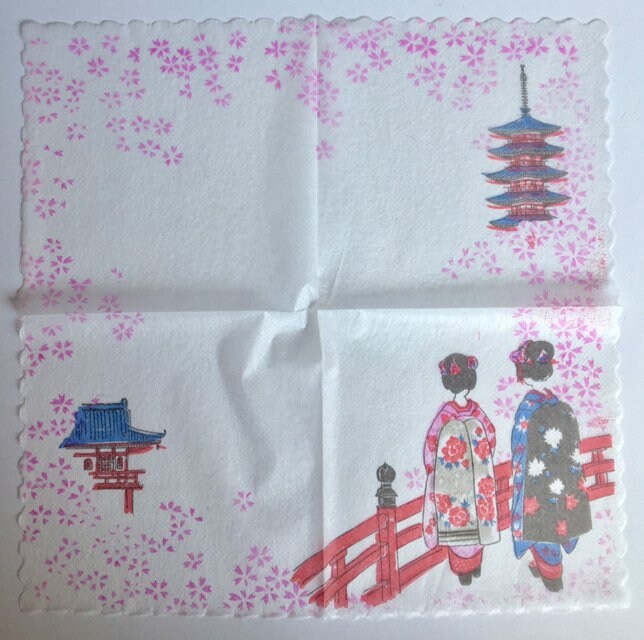 3 Vintage Decoupage Rice Paper Napkins Two Japanese Woman Etsy