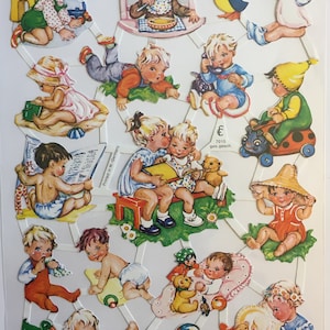 RELIEVES DE RECORTES Niños Bebés Vacaciones (1 hoja) #7015 - Troqueles en relieve - Hecho en Alemania