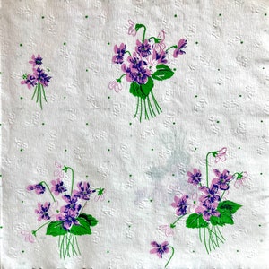 3 servilletas de decoupage, ramos de flores violetas Pakay vintage, 12" x 12" sin doblar