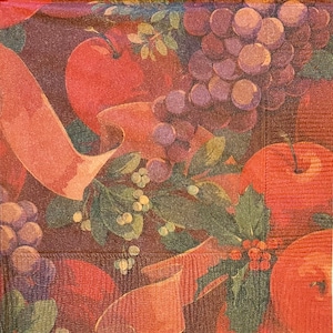 3 tovaglioli per bevande decoupage, segno distintivo Autumn Fruit Bounty, 25,4 x 25,4 cm aperto