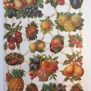 SCRAP RELIEFS Vintage Delicious Fruit (1 hoja) #7274 - Troqueles en relieve - Hecho en Alemania