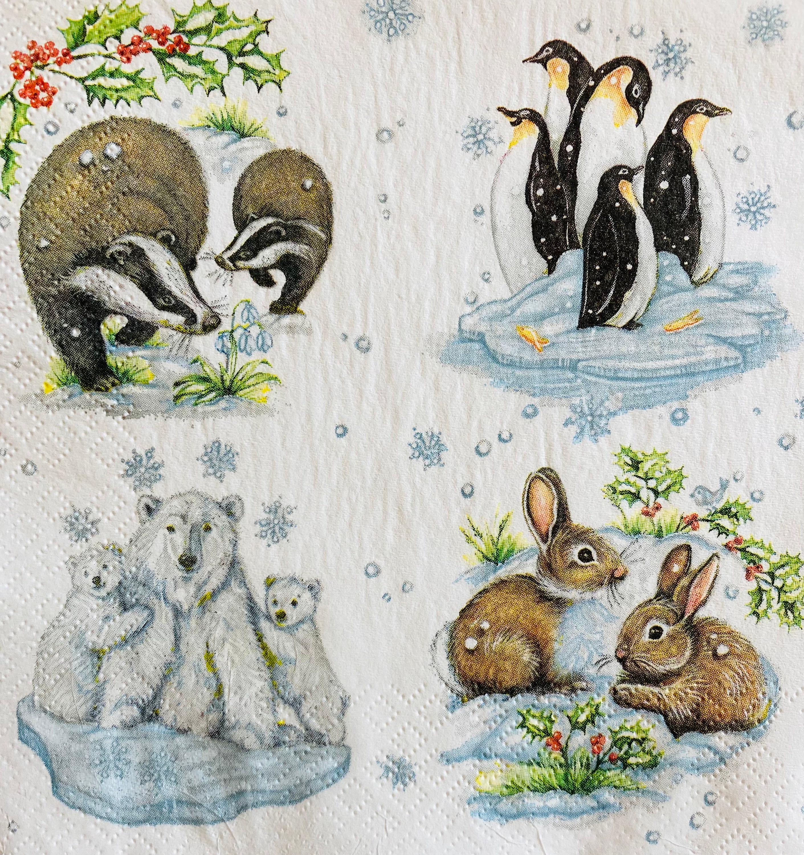 Serviettes De Table Bonhomme De Neige X16 - Art De La Table - Rue De La