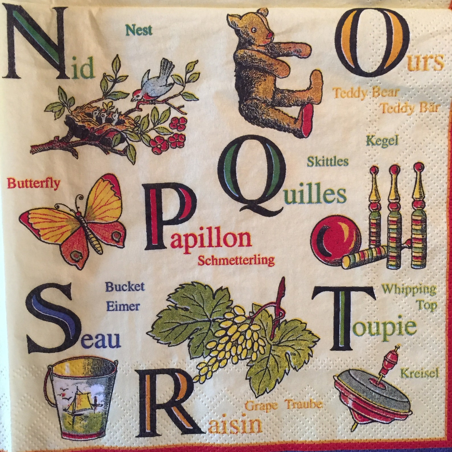 3 Decoupage Servietten Vintage Englisch Französisch Deutsch Etsy