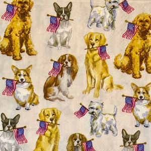 3 servilletas de decoupage para bebidas, banderas de Estados Unidos, cuatro de julio, perros lindos, 10" x 10" sin doblar