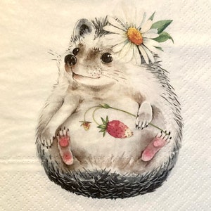 3 tovaglioli per decoupage - Margherita riccio 13"x13" spiegati