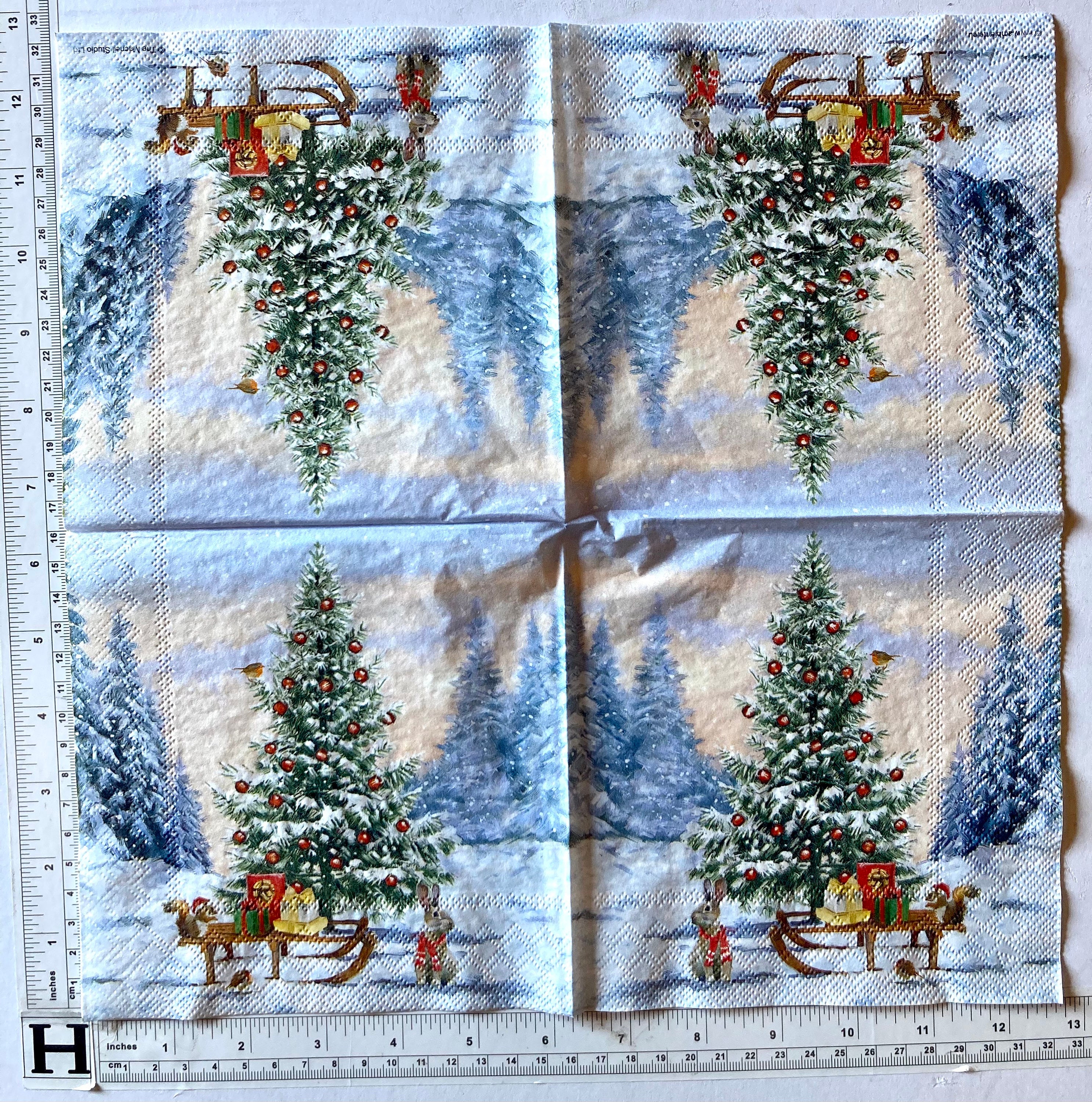 One Snow Day = Two Dozen Cloth Napkins Folded Into Christmas Trees –  CraftSanity – A blog and podcast for those who love everything handmade