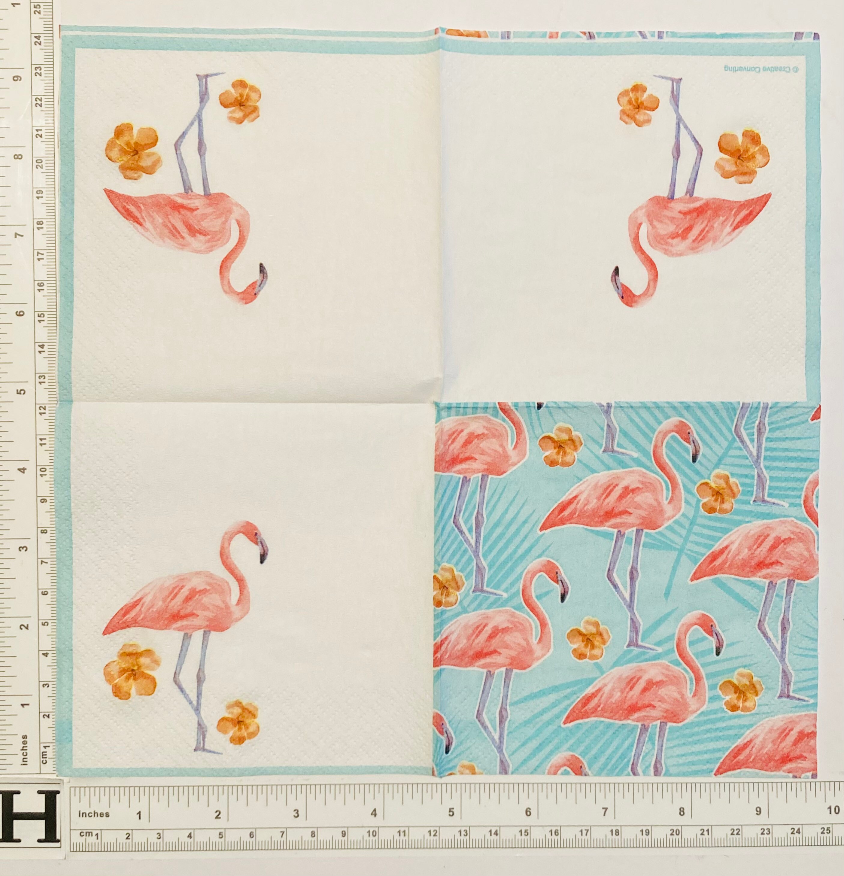 3 Decoupage Beverage Napkins Island Pink Flamingos Etsy