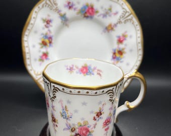 Vintage Royal Crown Derby Royal Antoinette Dainty Rose Demitasse