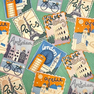 3 serviettes de servitude pour servir, mini posters de voyage, 10 x 10 po. déplié