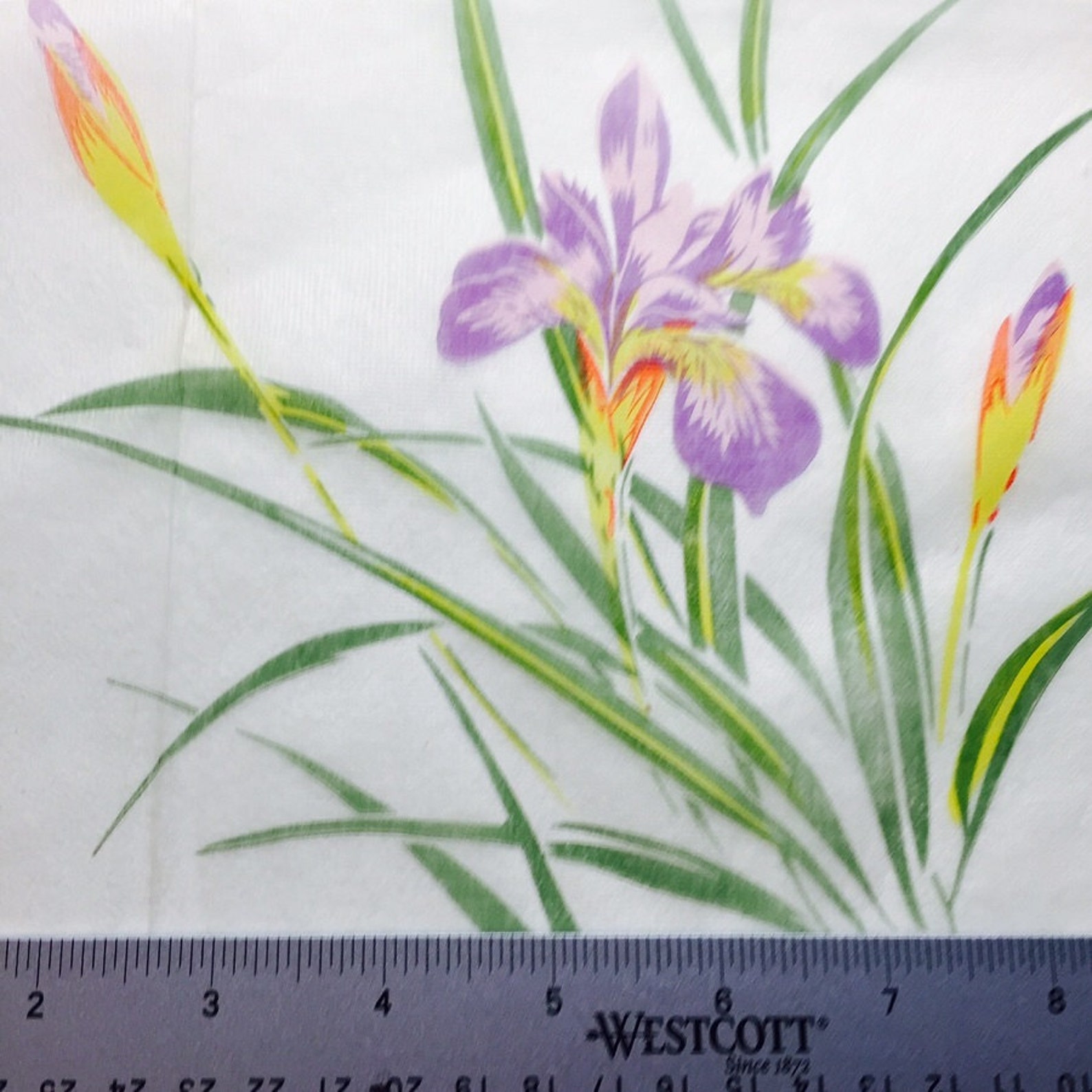 3 Decoupage Japanese Rice Paper Napkin Vintage Purple Iris Etsy