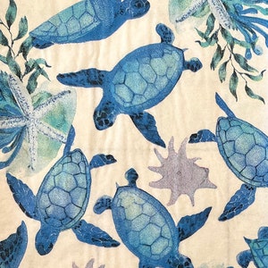 3 Decoupage-Servietten mit wunderschönen schwimmenden Meeresschildkröten, ungefaltet 33 x 40 cm