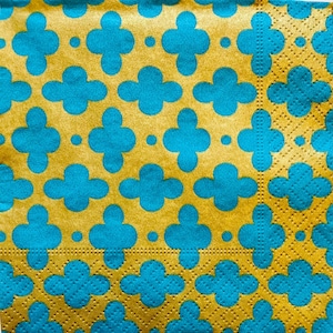 3 servilletas para decoupage, azulejos turquesas, 25 x 25 cm (desplegadas)